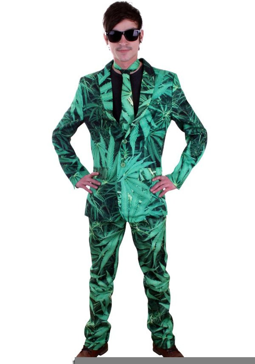 Hippie Kostuum | Nederwiet Belinfante Cannabis | Man | Small | Carnaval kostuum | Verkleedkleding